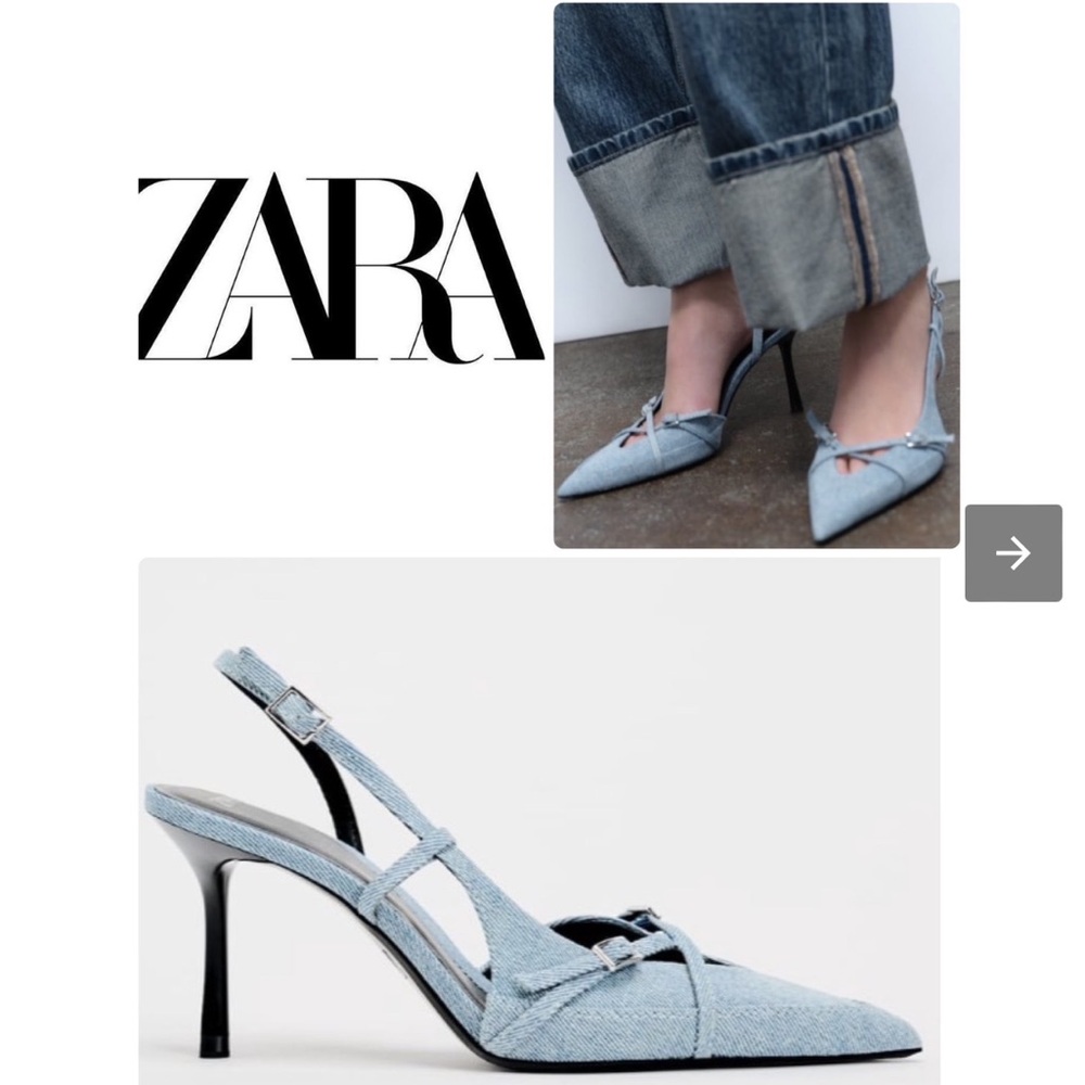 Zara denim heels